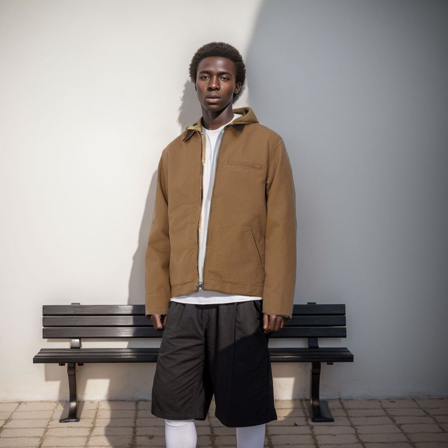 Herren moderne Freizeitjacke mit strukturiertem Design Stilzeits