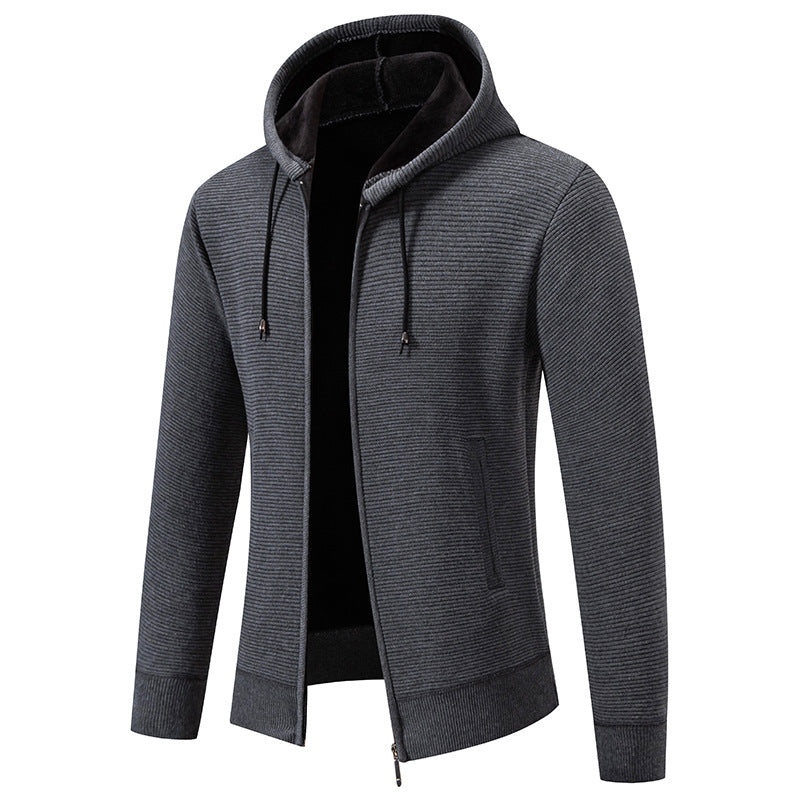 Herren Kapuzenjacke mit modernem Strukturdesign und isolierender Futterlage Stilzeits