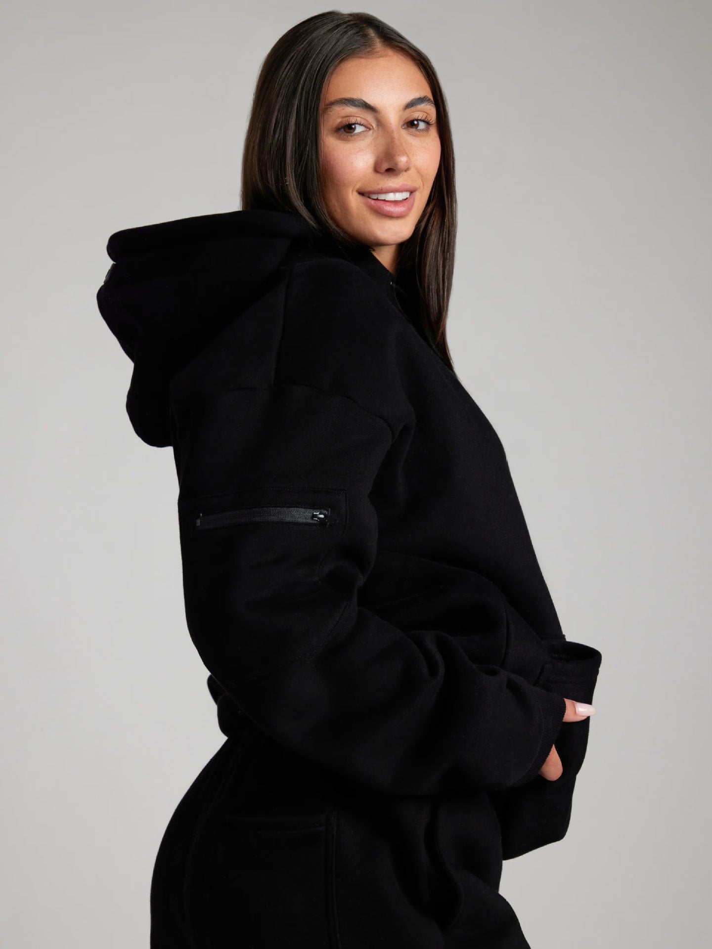 Damen entspannender Hoodie mit integrierter Schlafaugenmaske Stilzeits