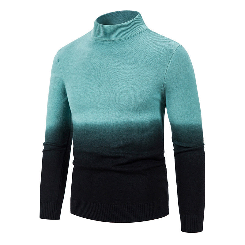 Herren rollkragen Pullover mit Farbverlauf Stilzeits