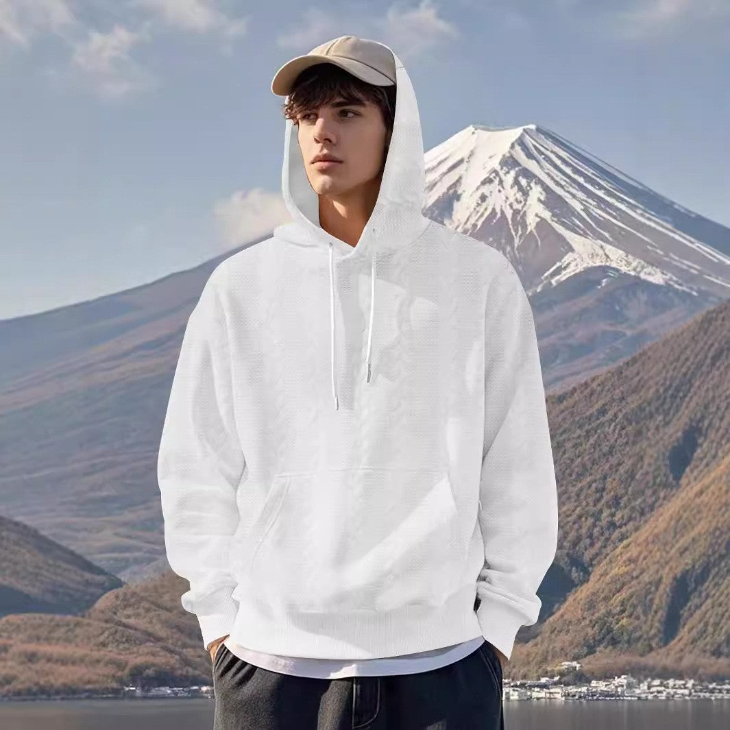 Herren Hoodie mit strukturiertem Design und Kängurutasche Stilzeits