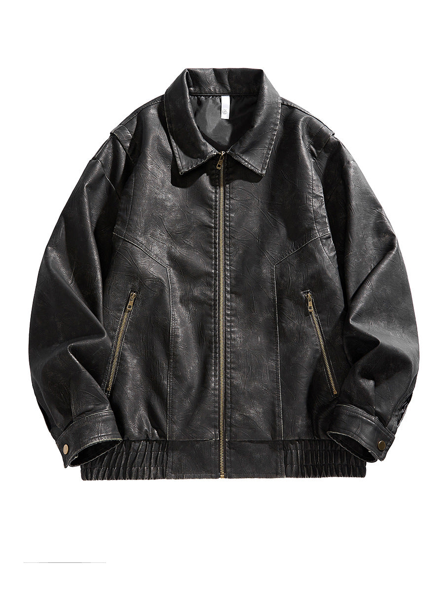 Herren kurz geschnittene jacke mit elastischem Bund und Taschen Stilzeits