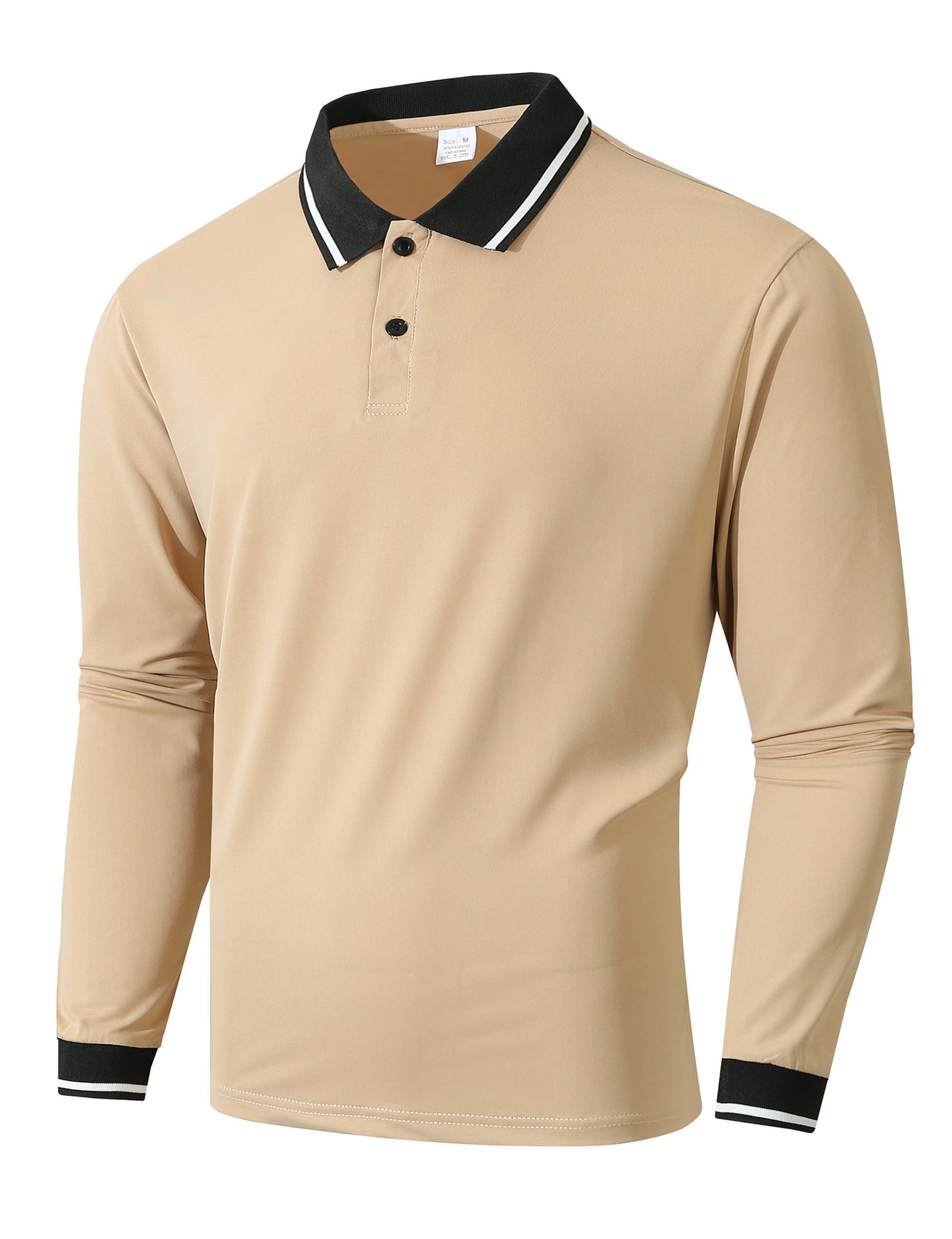 Herren Langarm Poloshirt mit sportlicher Rippstruktur Stilzeits