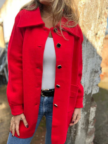 Damen Fleece Jacke mit modernem Kragen Stilzeits