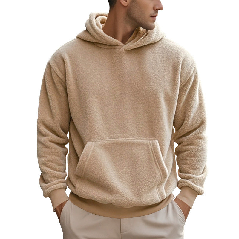 Herren Fleece Hoodie mit Kängurutasche und modernem Schnitt Stilzeits