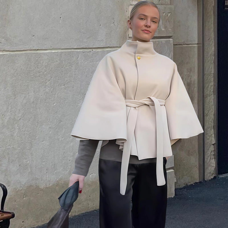 Damen elegante und vielseitige Cape-Jacke Stilzeits