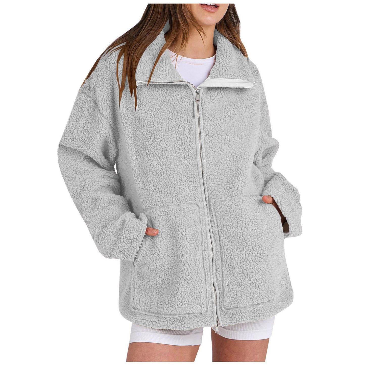 Damen Gemütlicher Fleece-Hoodie Stilzeits