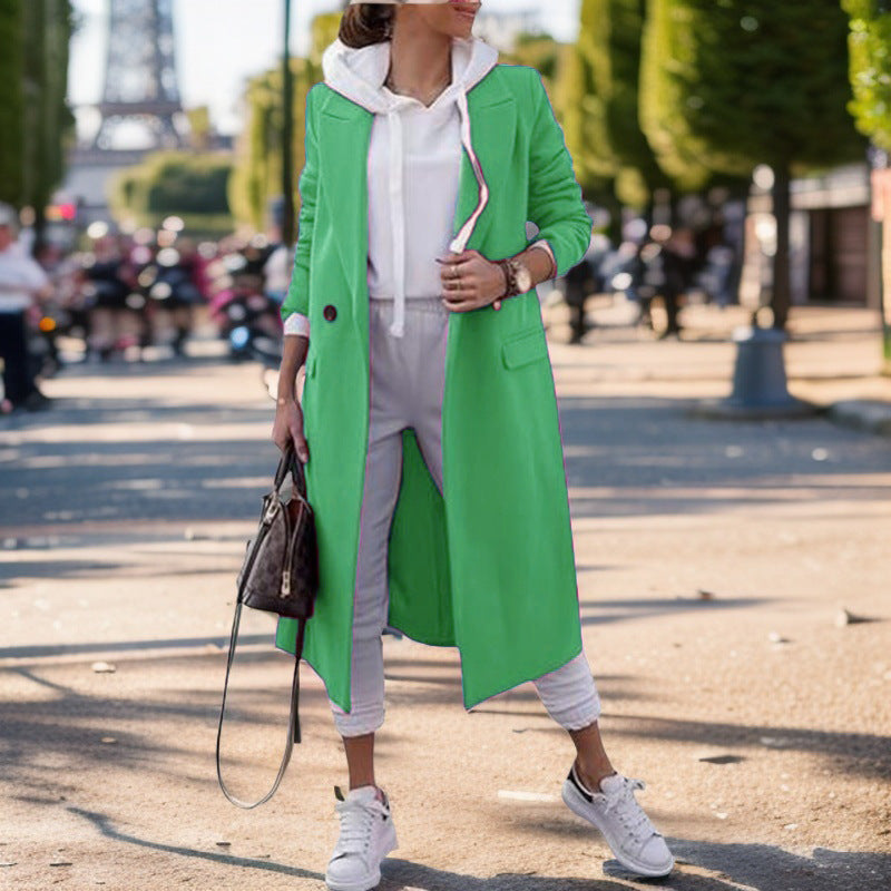 Damen eleganter Longblazer Stilzeits