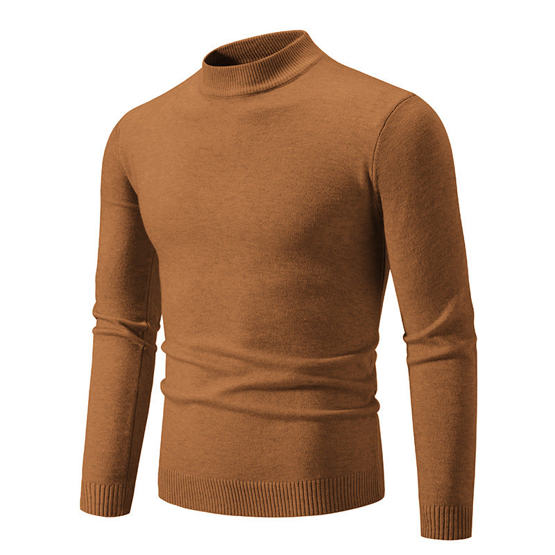 Herren modischer Rollkragenpullover aus feiner Strickqualität Stilzeits