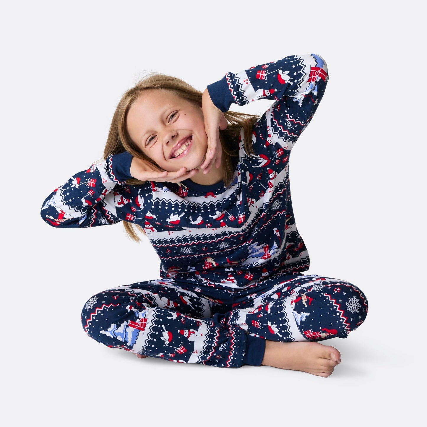 Weihnachtslandschaft Weihnachtspyjama Familie