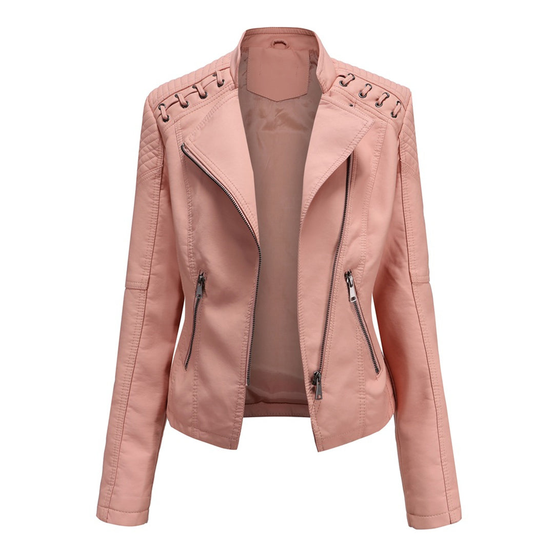Stilzeits | Elani Trendy Lederjacke für Frauen