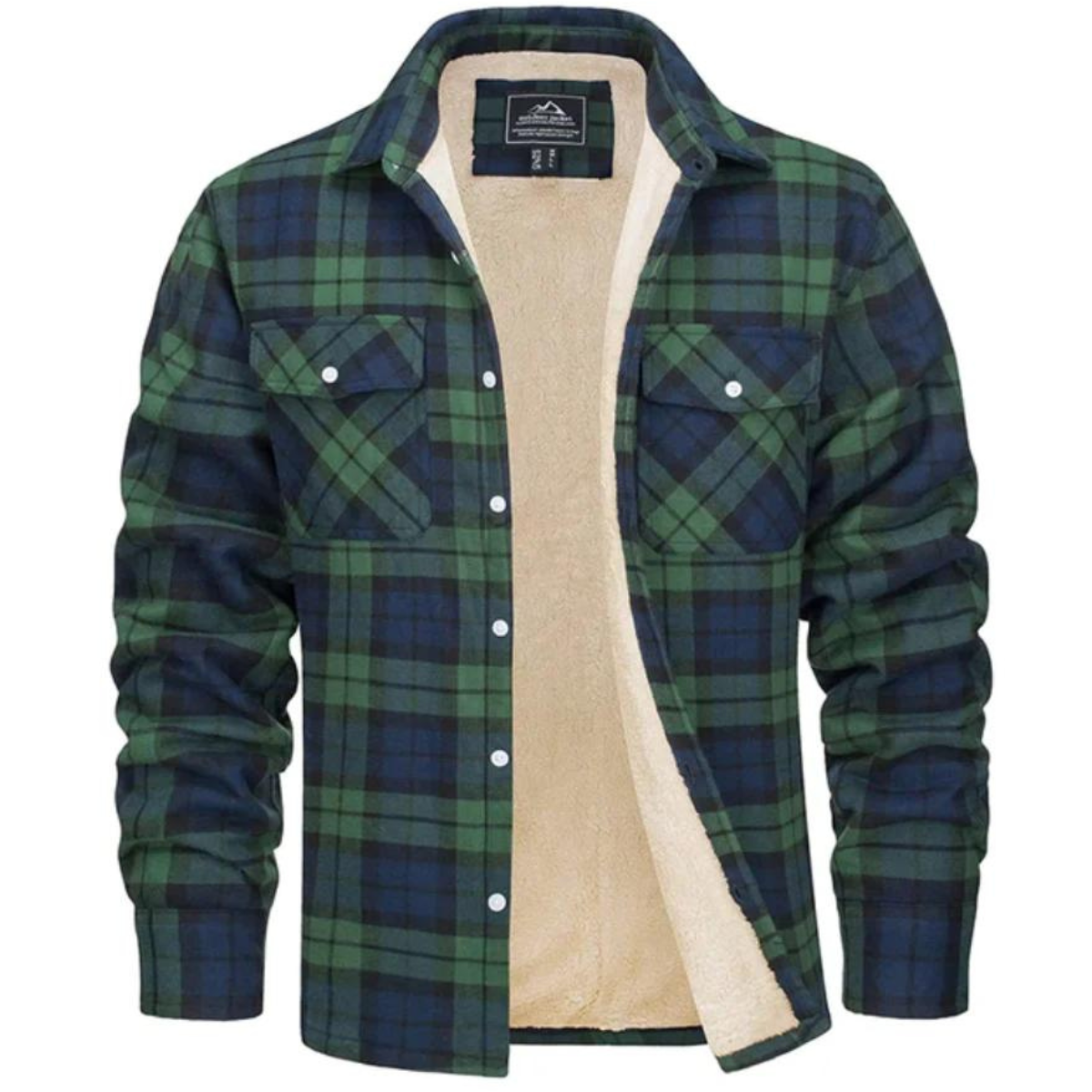 Evans Karierte Fleecejacke