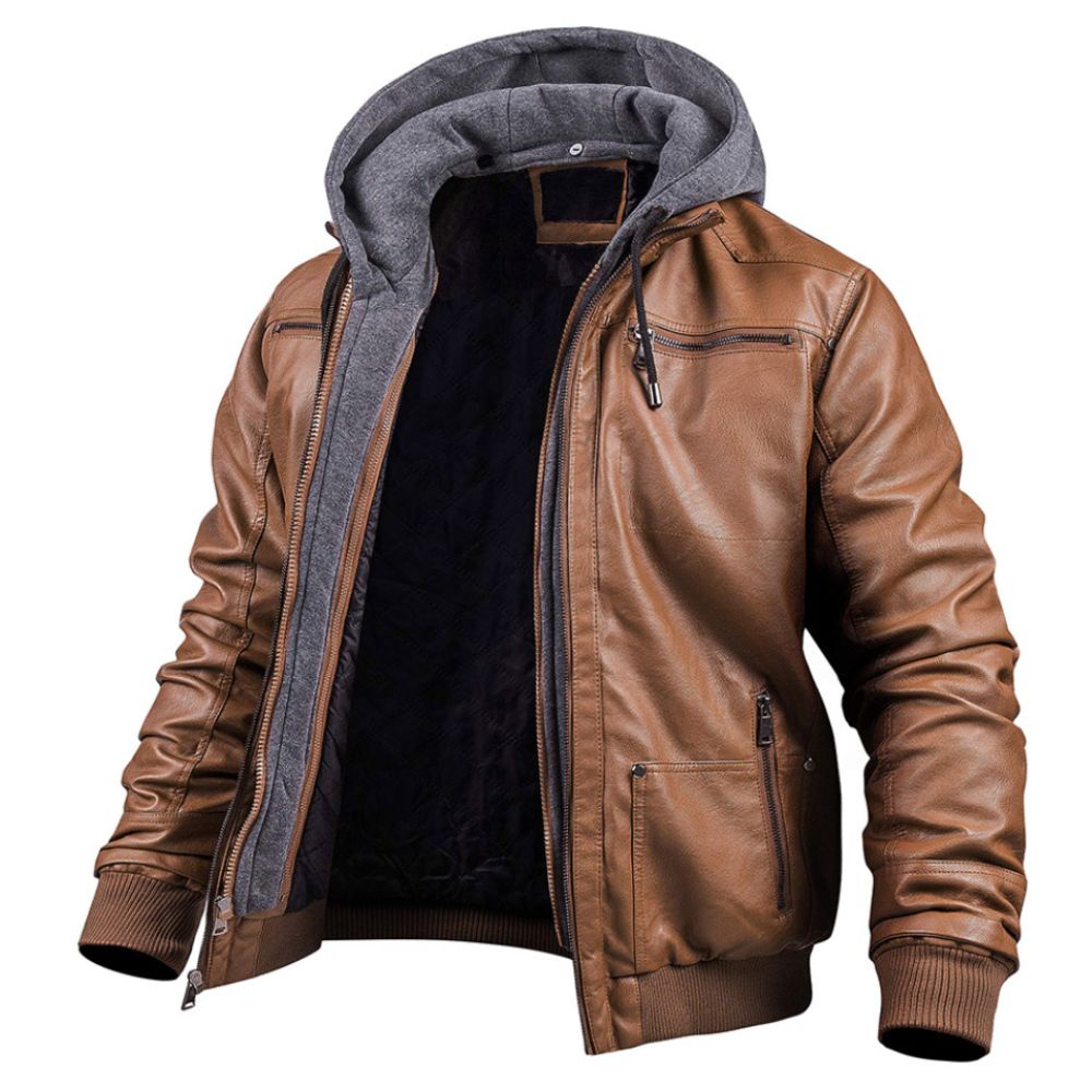 Hochwertige, modische Winterjacke aus Leder – Modell Rikki