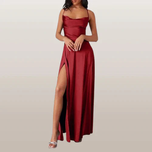 Damen Abendkleid Mit Hohem Seitenschlitz | Maxi