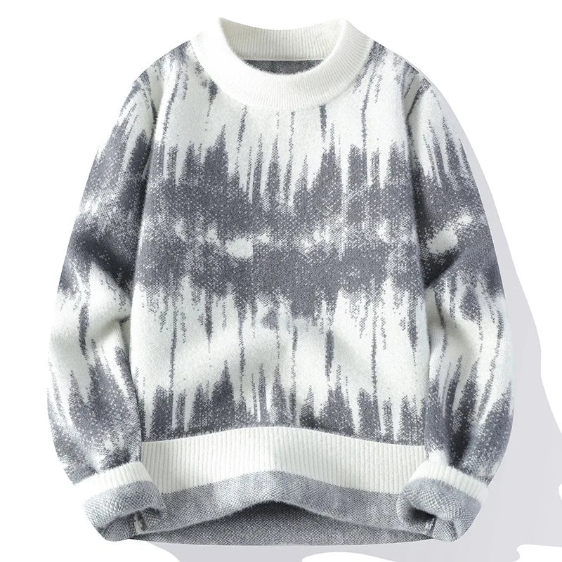 Stilzeits | Weiche Strickjacke mit Tie-dye-muster Trendy und Bequem Perfekt für Den Alltag