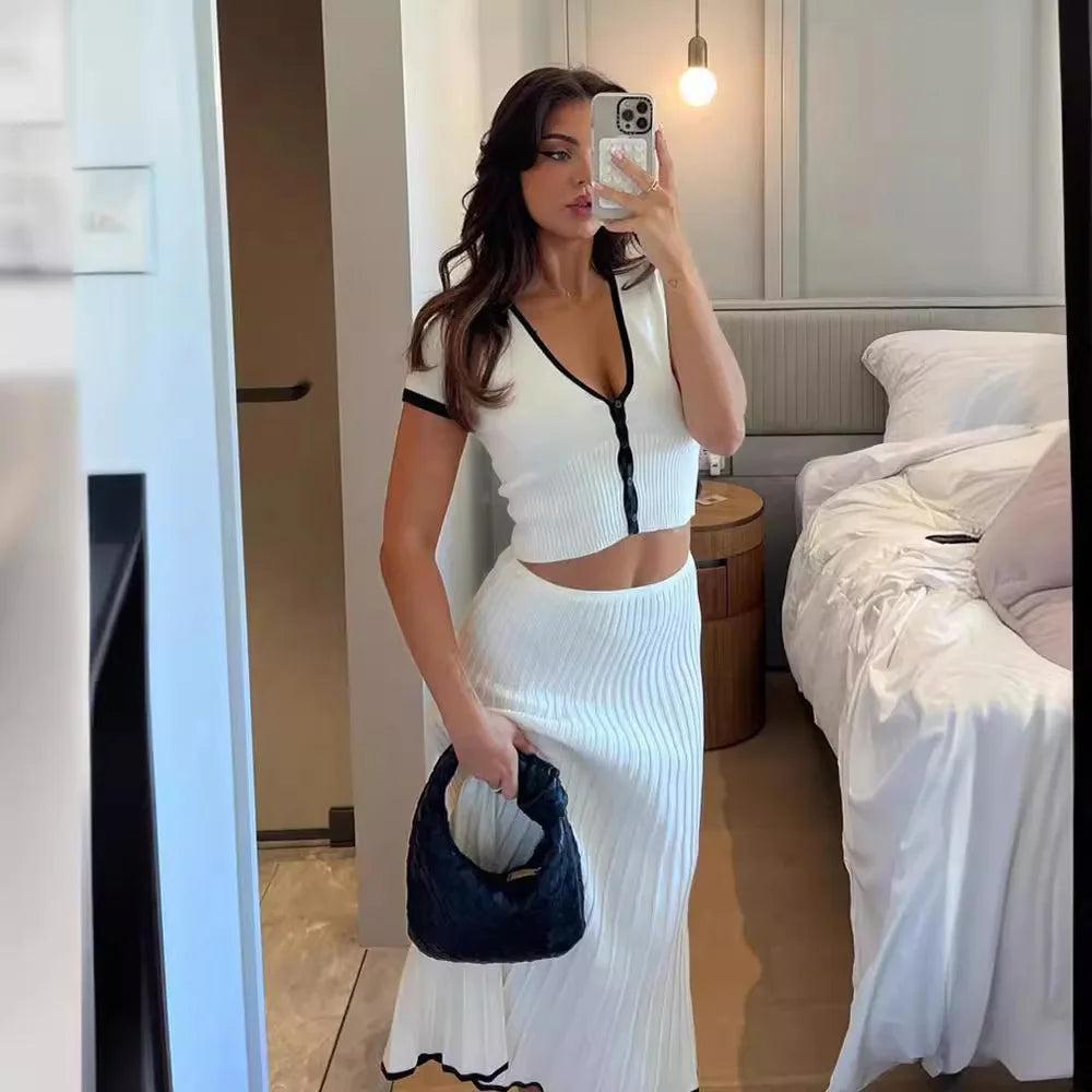 Violettes elegantes Zweiteiler