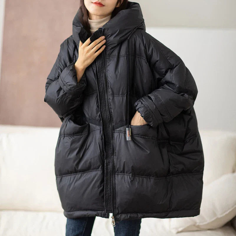 Stilzeits | Winter Oversized Daunen Kapuzenjacke