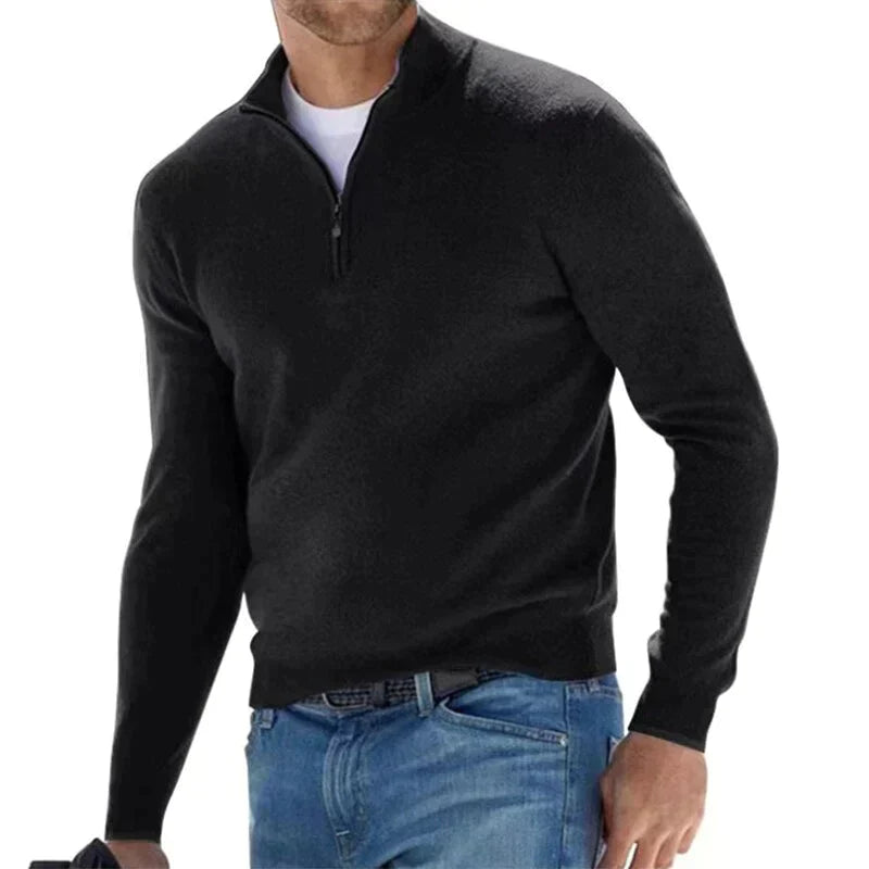 Stilzeits | Polo Stylischer Reißverschluss Pullover für Herren