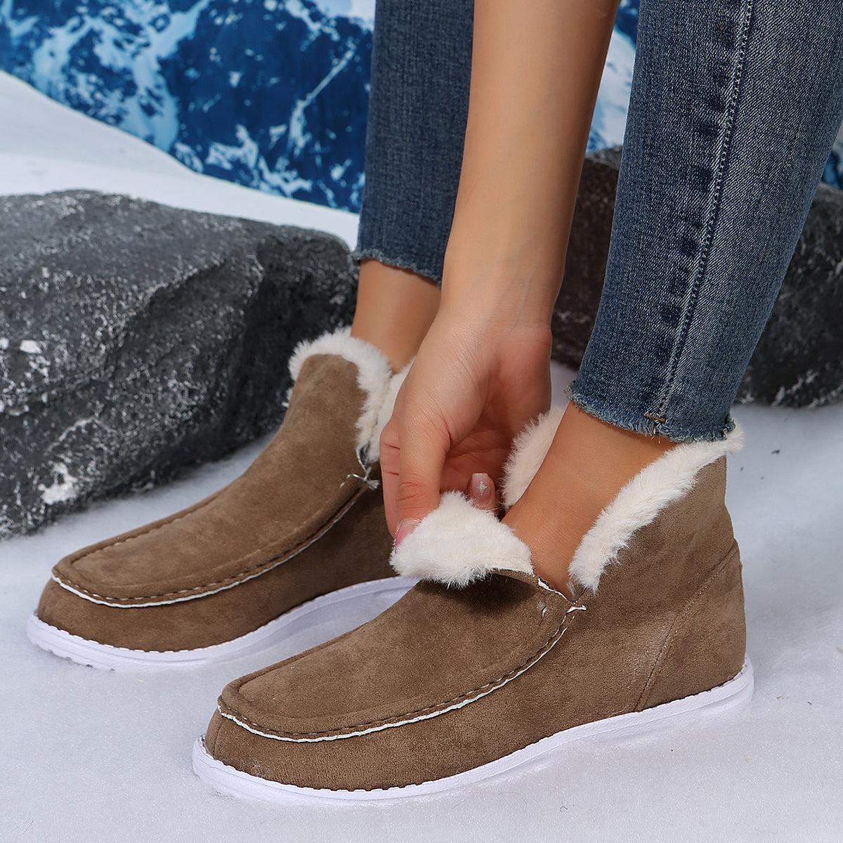 Kelly Damen Flache Winterstiefel