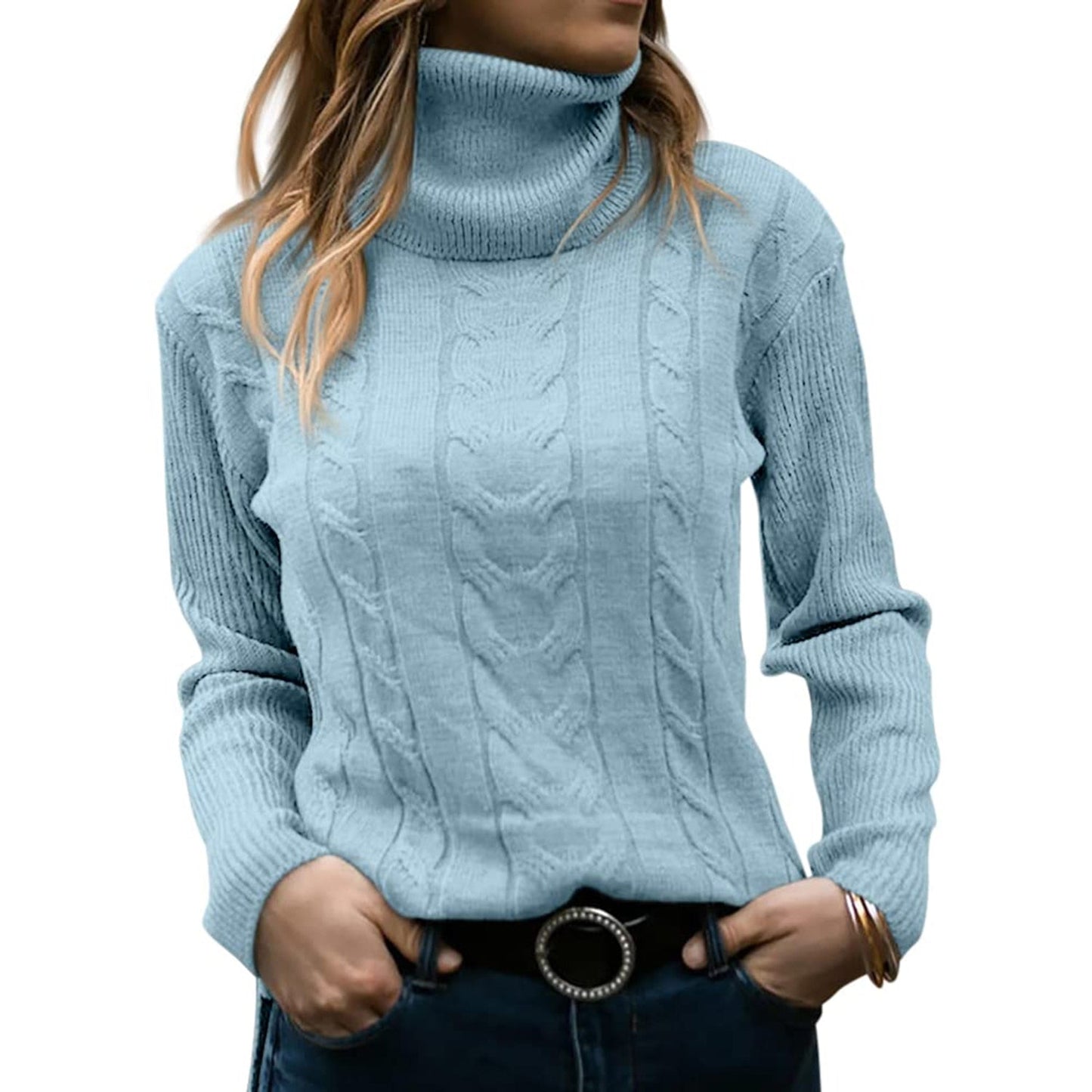 Wilara Damen Rollkragenpullover
