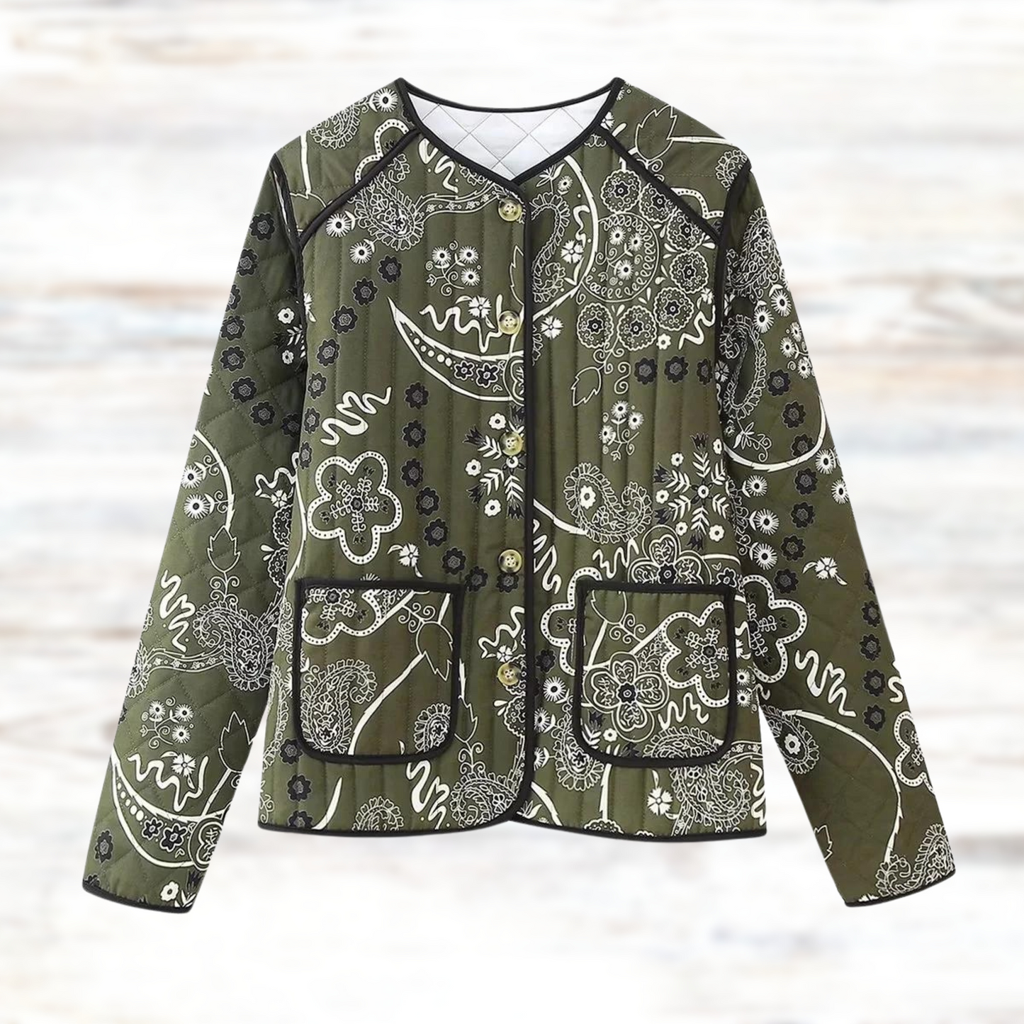 Stilzeits | Weinlesejacke mit Blumendruck