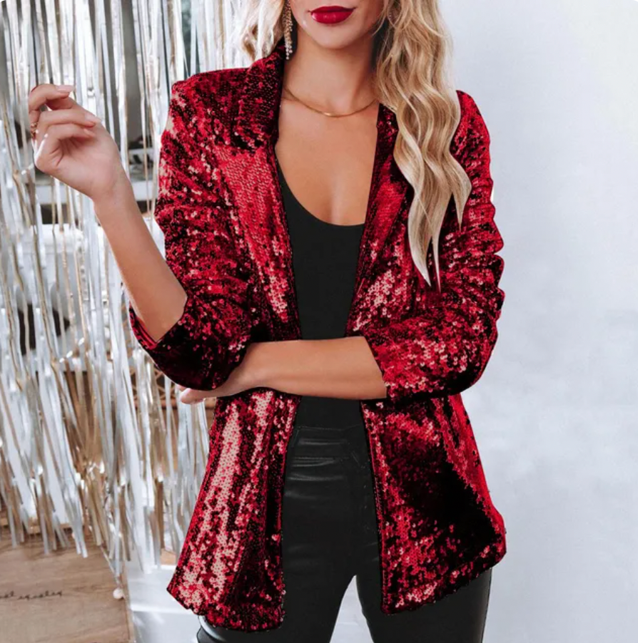 Blazer mit Pailletten