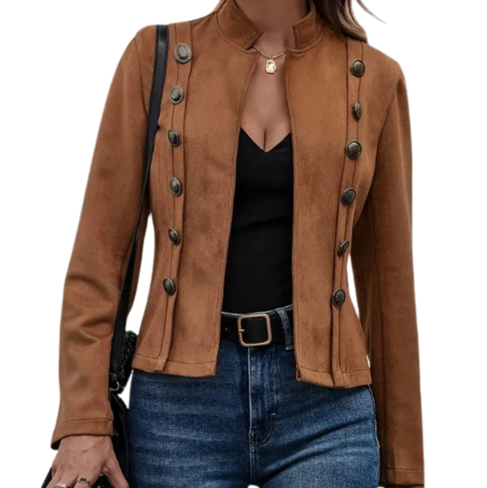 Stilzeits | Stylischer Damenmantel mit Doppelknopfverschluss