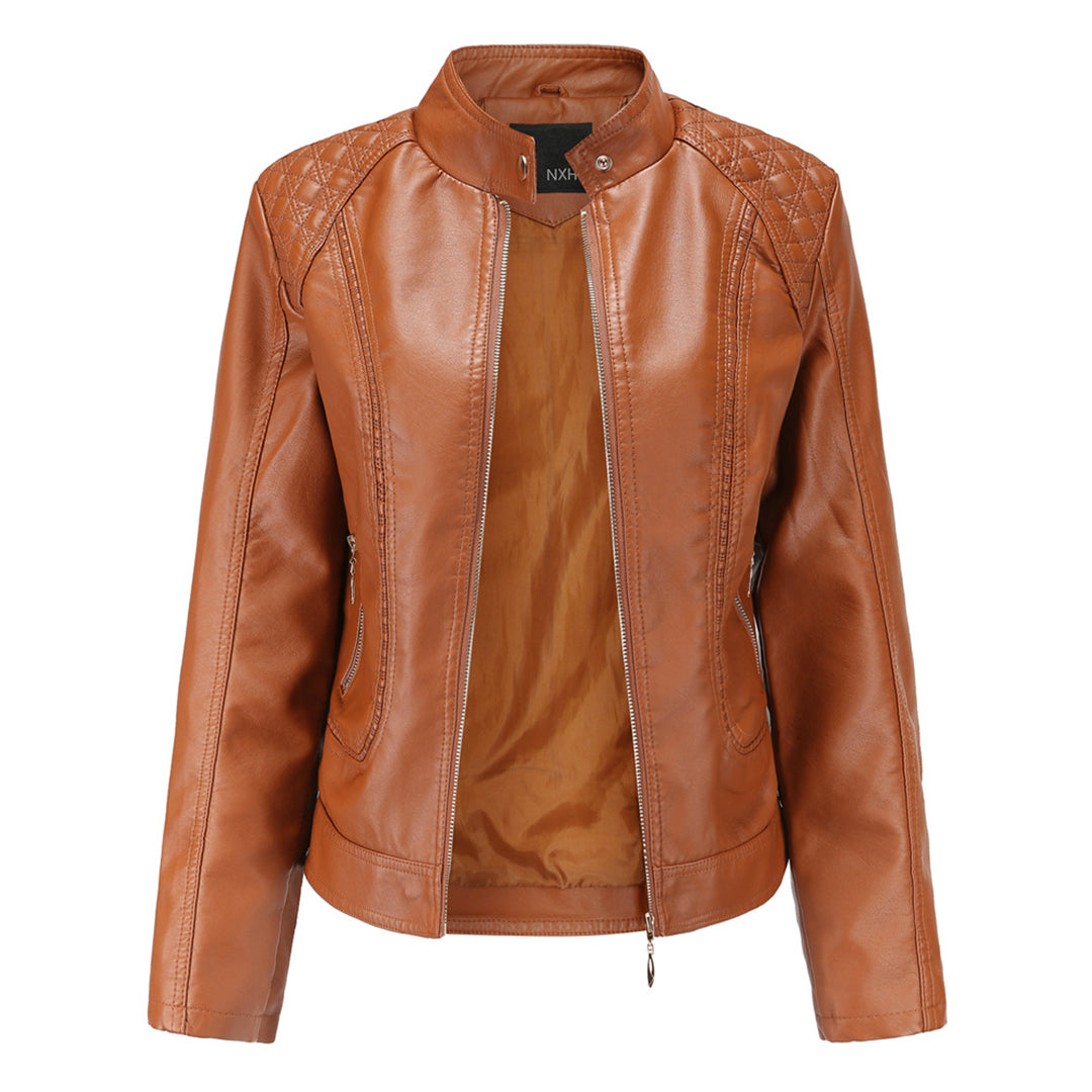Zeitlose Sevda Lederjacke aus Echtleder