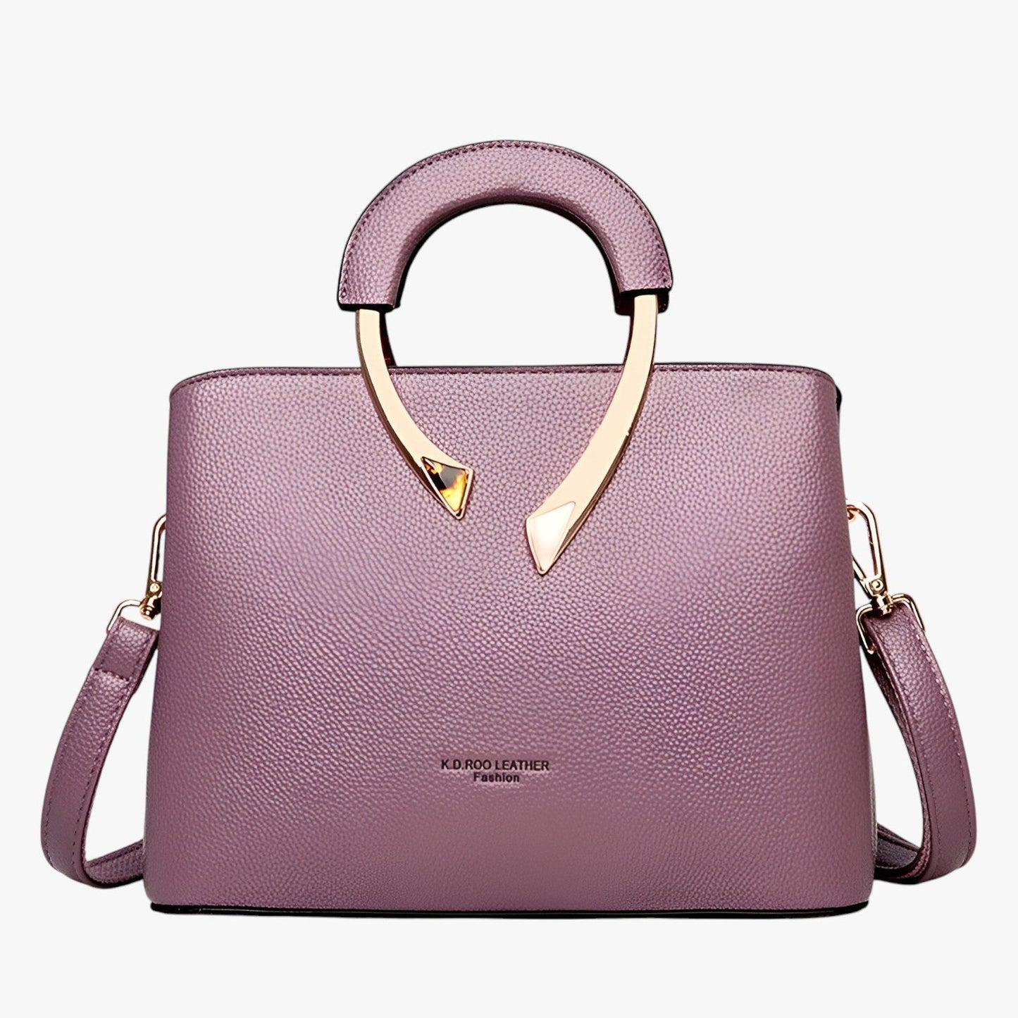 Stilvolle Damen Leder Tote Bag – Gebogene Obergriffe