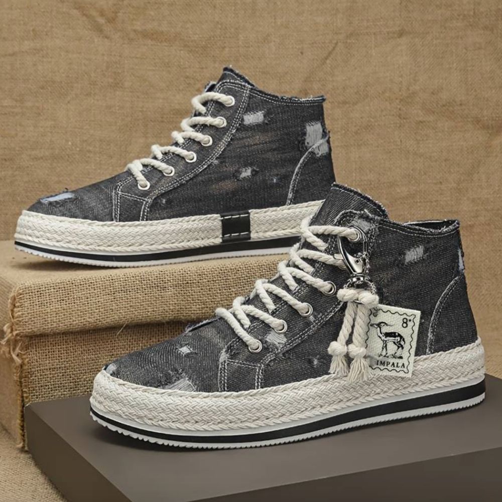 Tylan High-Top Denim Skate Shoes