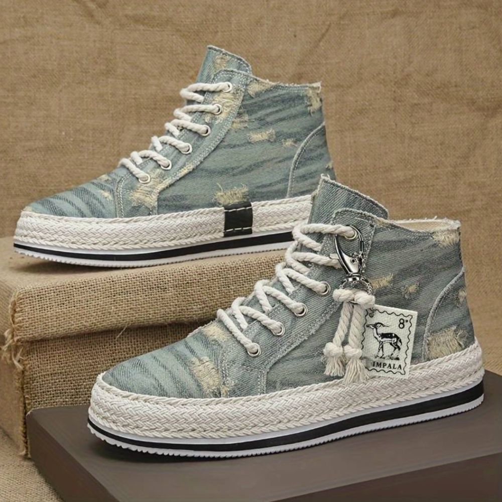 Tylan High-Top Denim Skate Shoes