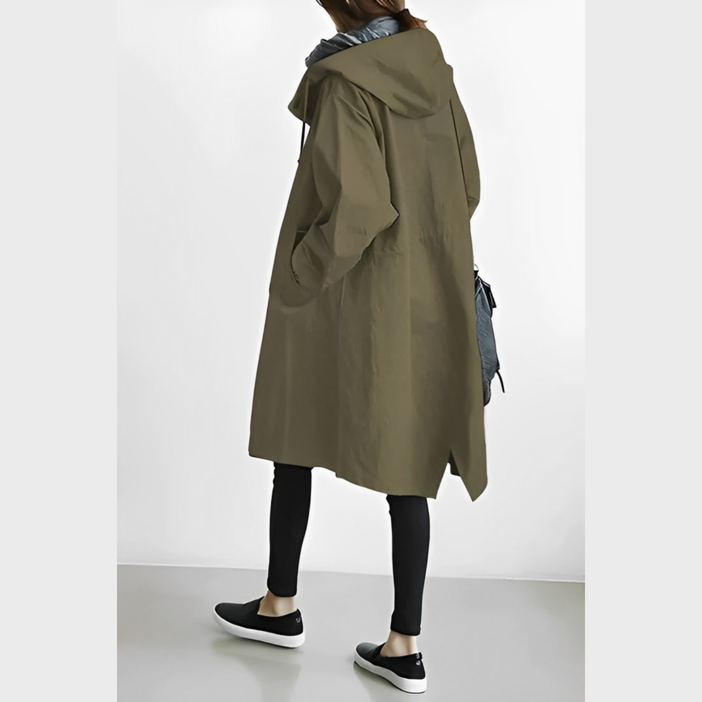 Winddichte, lange DuraCoat Jacke mit Kapuze