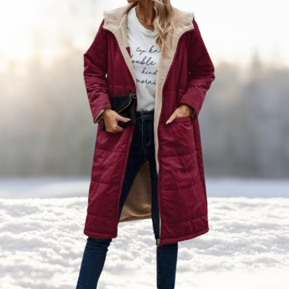 Wendbare Lorra Jacke mit Kapuze und Zipper – limitierte Edition