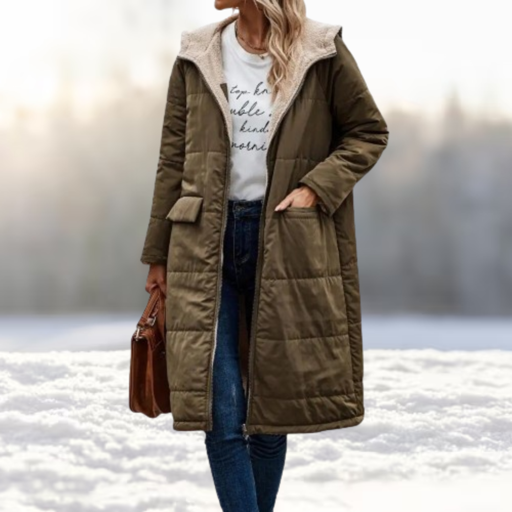 Wendbare Lorra Jacke mit Kapuze und Zipper – limitierte Edition