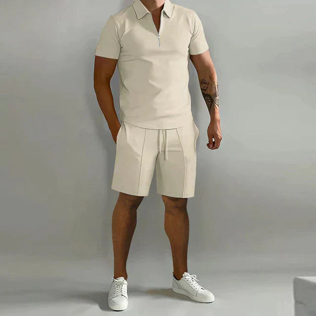 Sportliches und stilvolles Polo-Shirt- und Shorts-Set für Herren