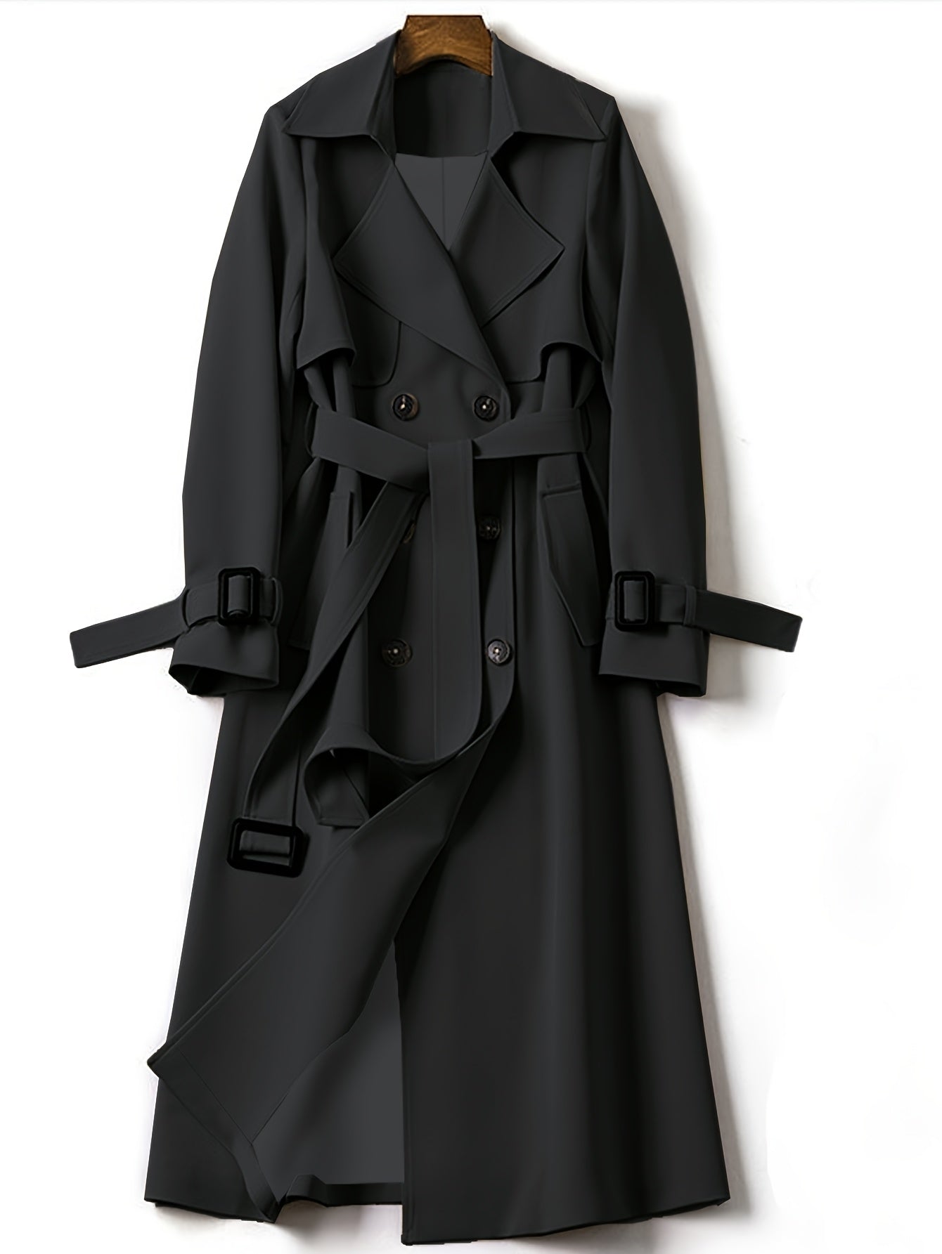 Damen Eleganter Trenchcoat - Zweireihiges Design mit Gürtel