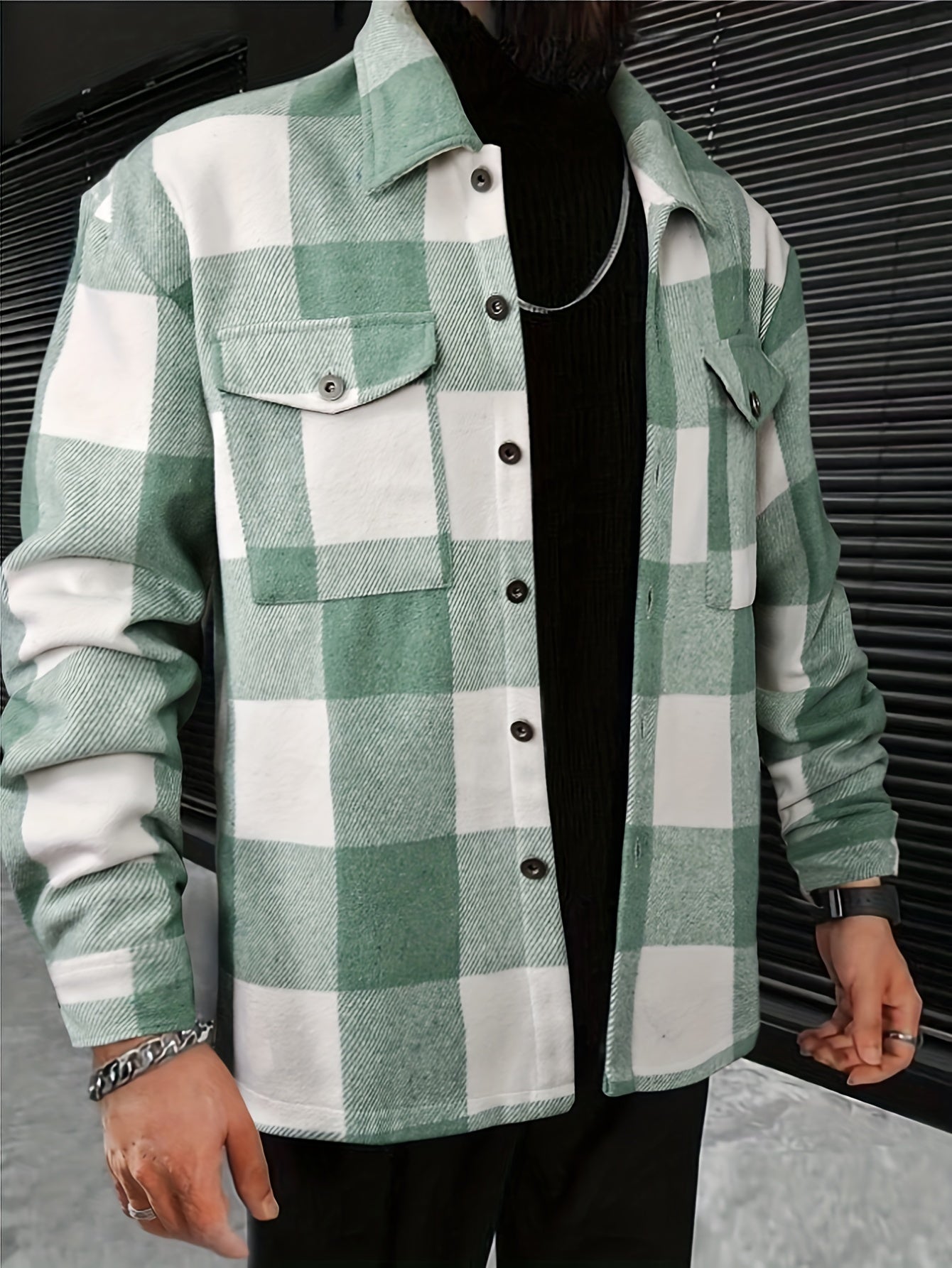 Stilzeits | Karierter Hemdjacke Baumwolle Lässig und Trendy