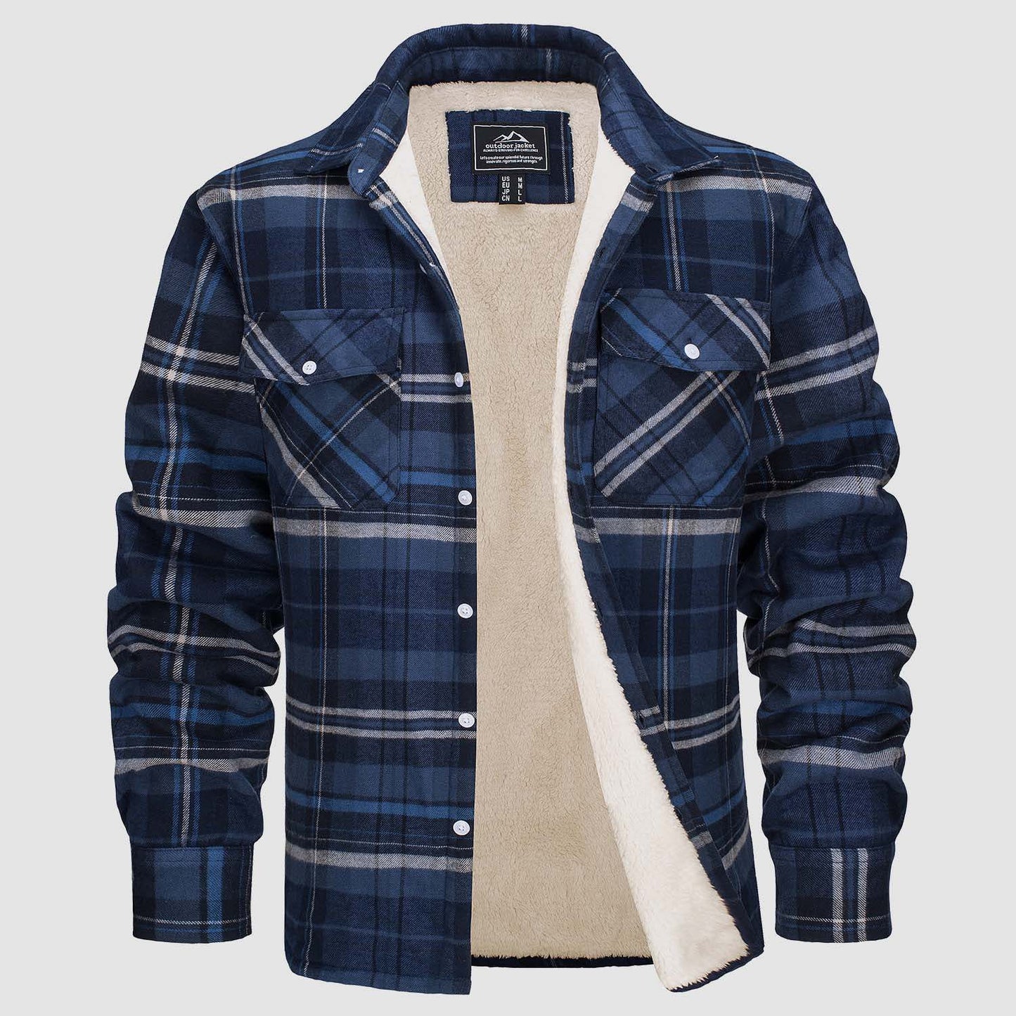 Herrenjacke von Andrew mit Fleecefutter und Karos