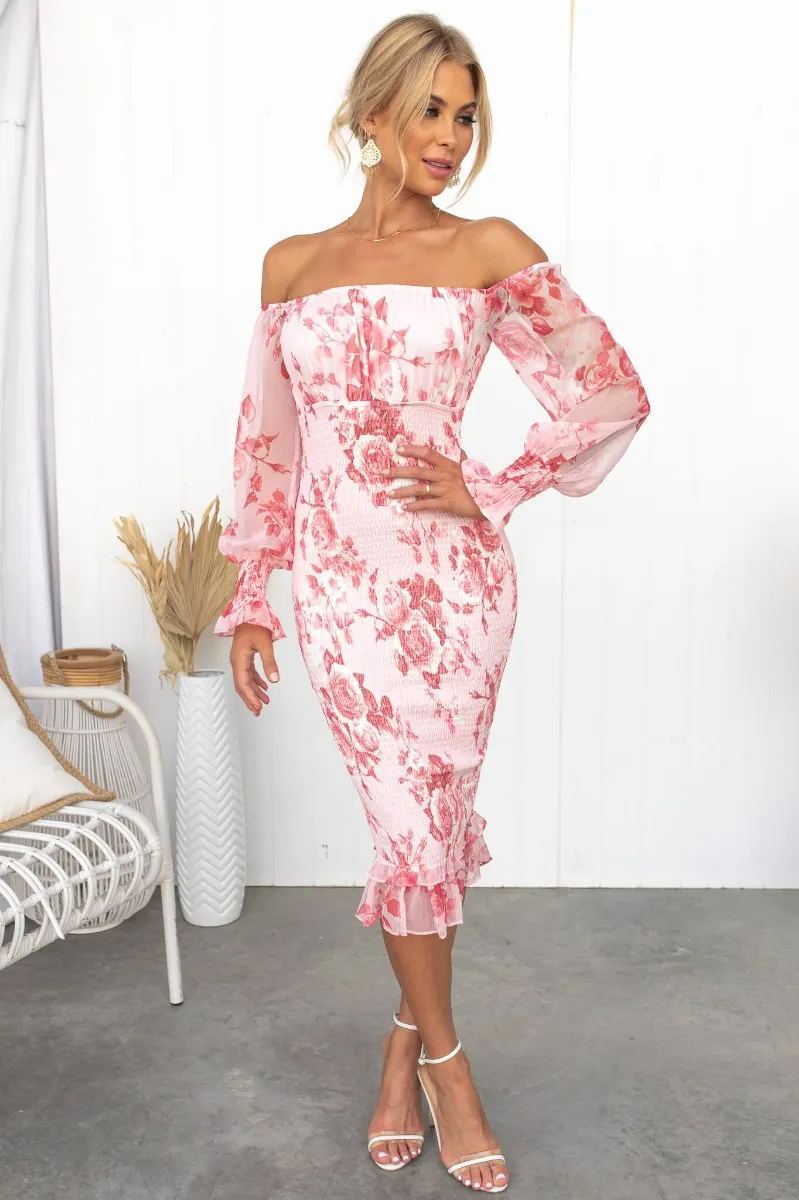 Fudus bedrucktes Tube-Top-Kleid ohne Schulter