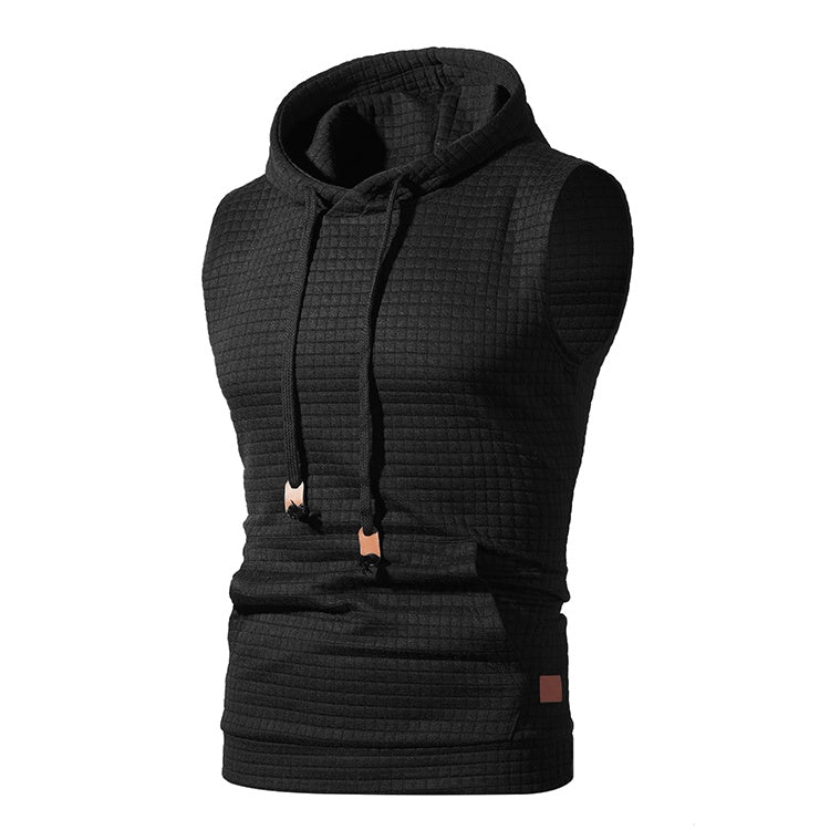 Herrenstrickjacke von Lawrence – ärmellos, Jacquardmuster