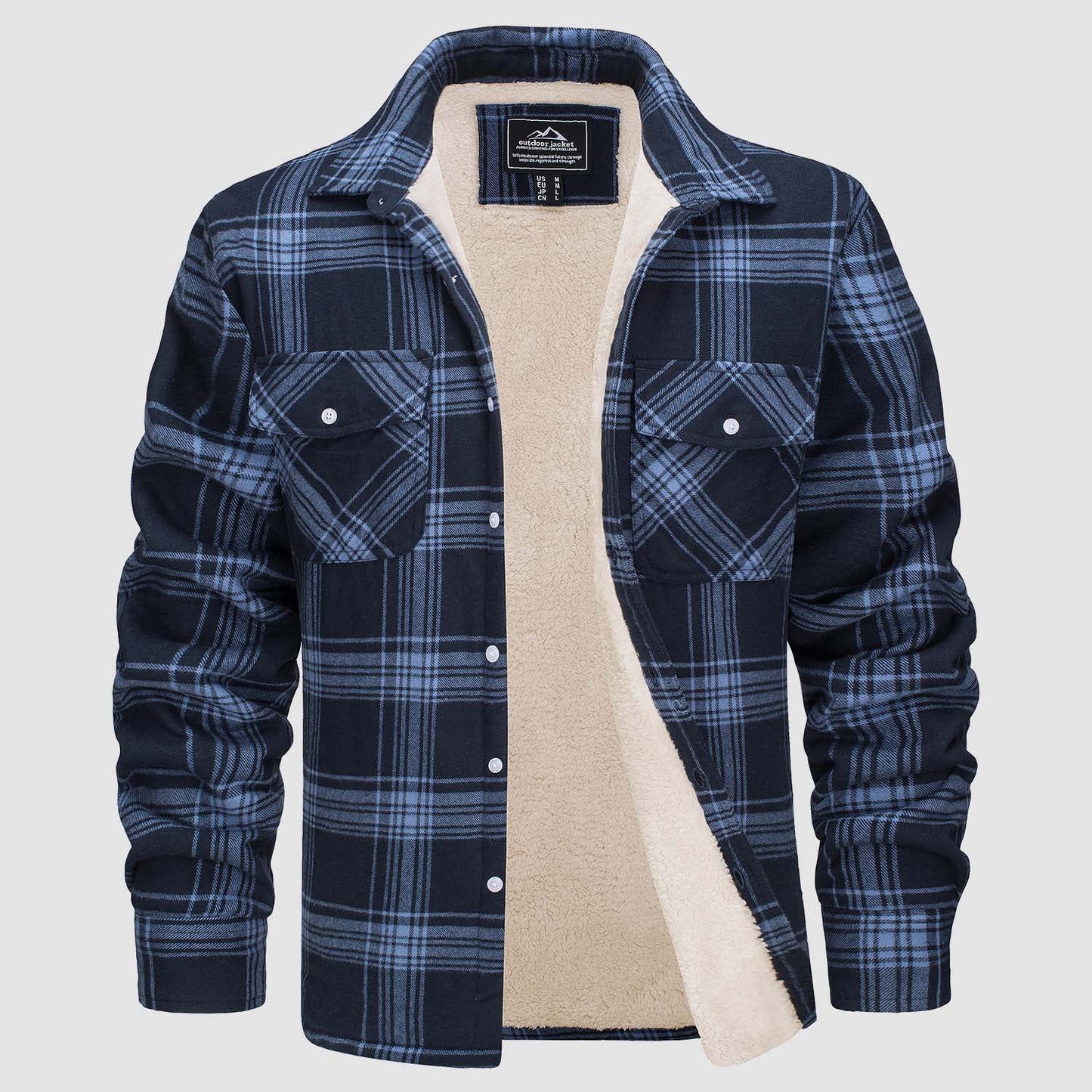 Herrenjacke von Andrew mit Fleecefutter und Karos