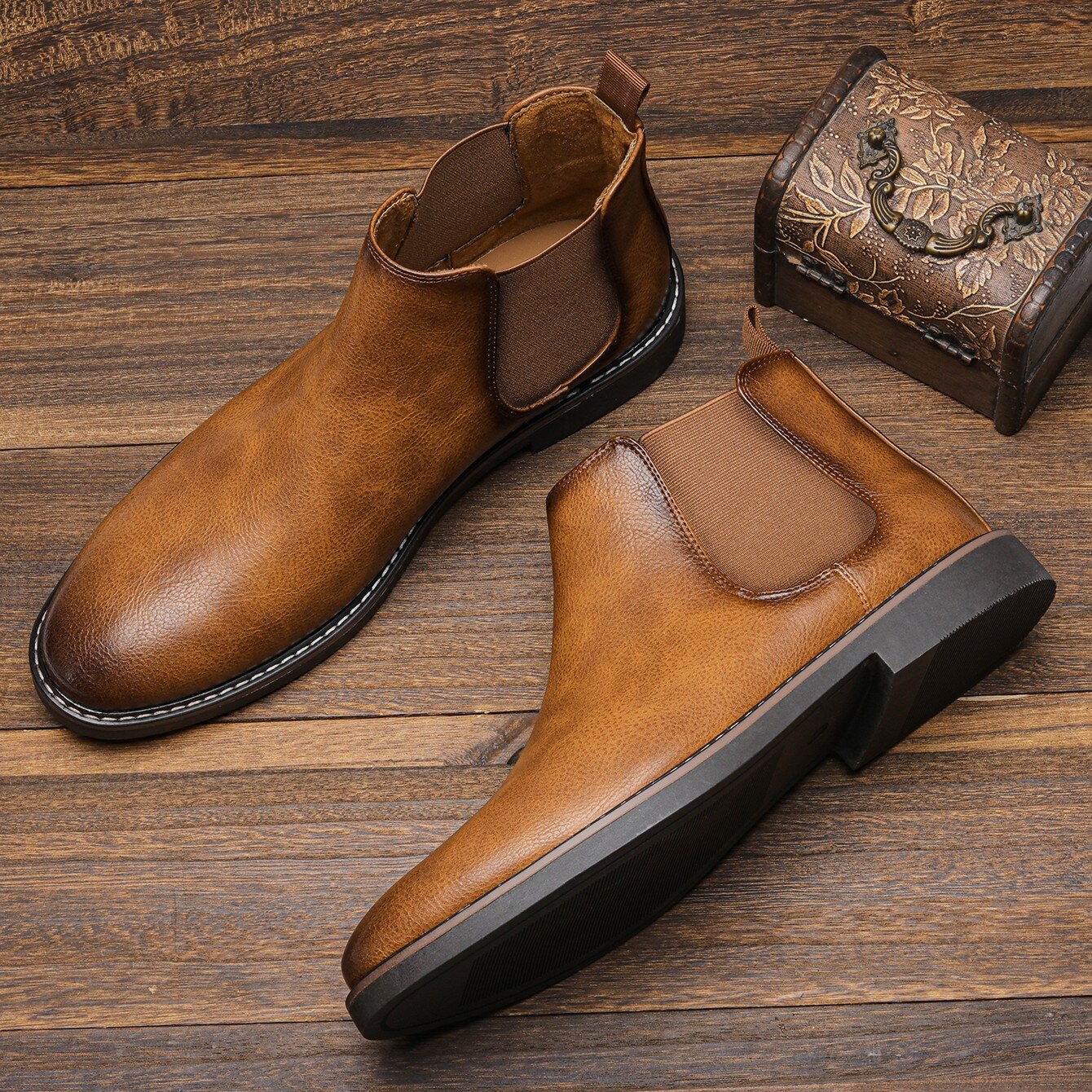 Herren Chelsea Boots aus Leder - Gerno