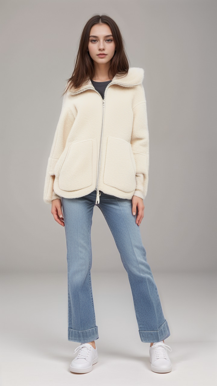 Stilzeits | Teddy Fleece Jacke Polyester Warm, Bequem