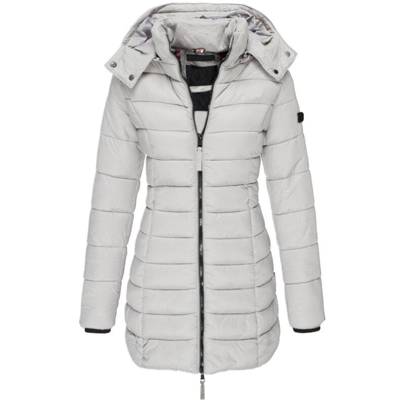 Stilzeits | Winterjacke mit Abnehmbarer Kapuze Leichtgewichtiges Polyester Warm und Komfortabel