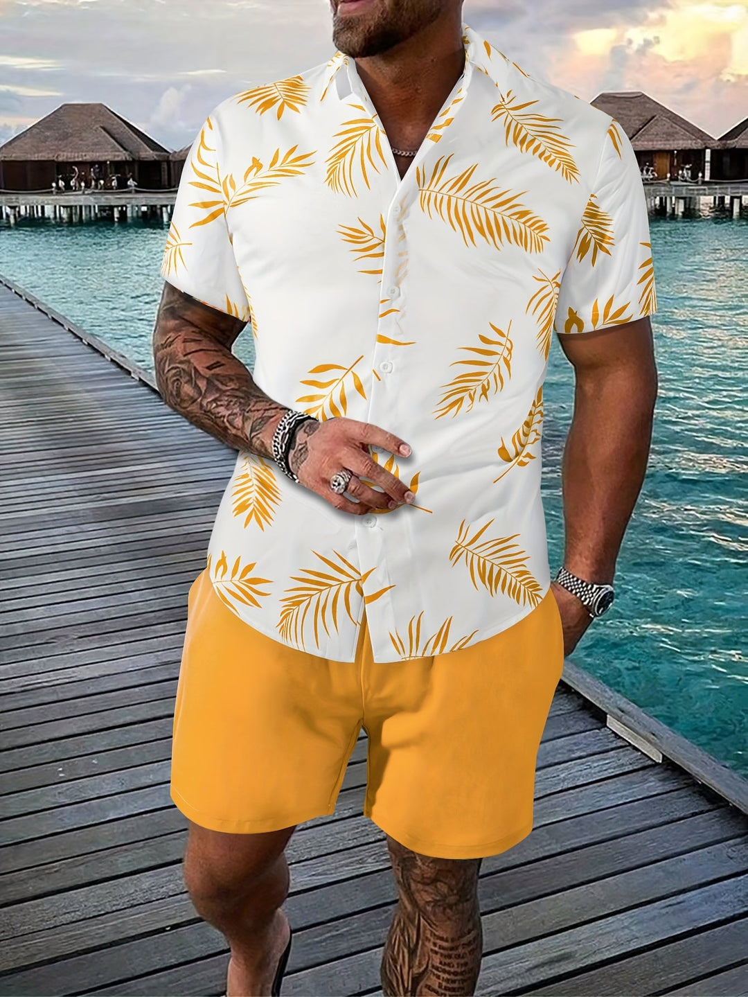 Sommer-Set für Herren: Klassisches Hemd und Shorts - Fabianus