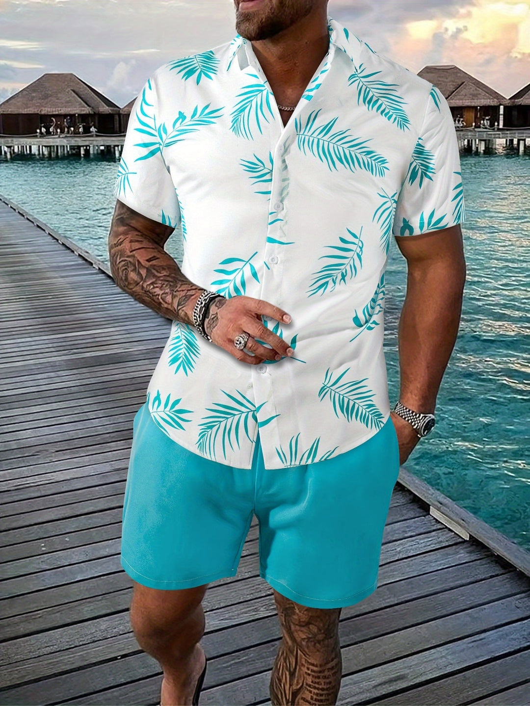 Sommer-Set für Herren: Klassisches Hemd und Shorts - Fabianus