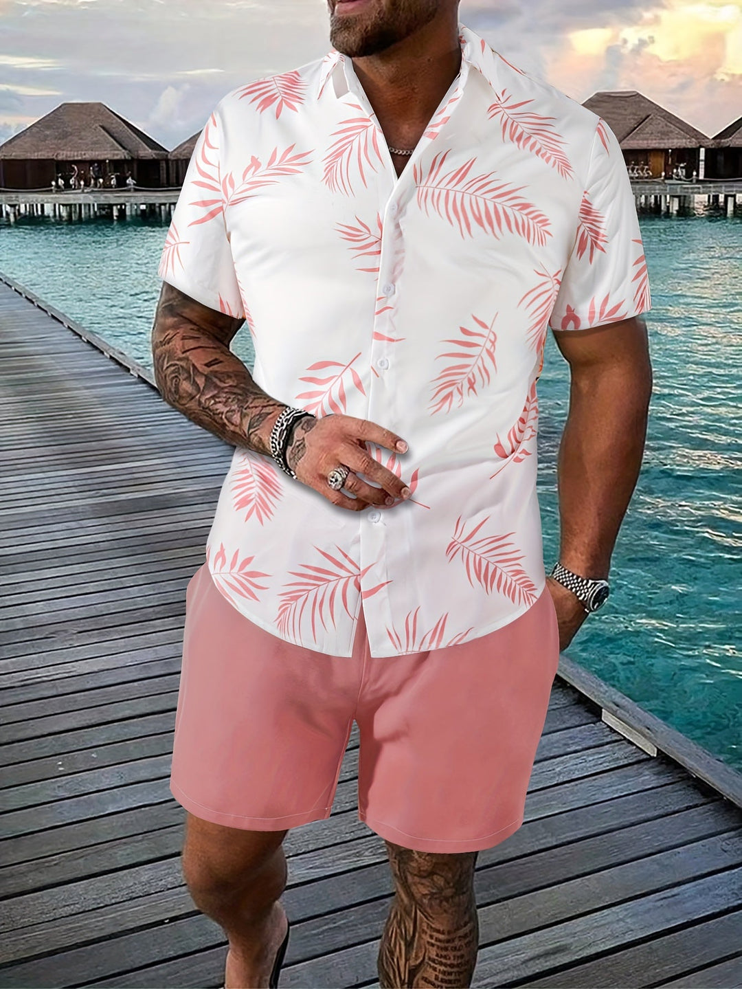 Sommer-Set für Herren: Klassisches Hemd und Shorts - Fabianus