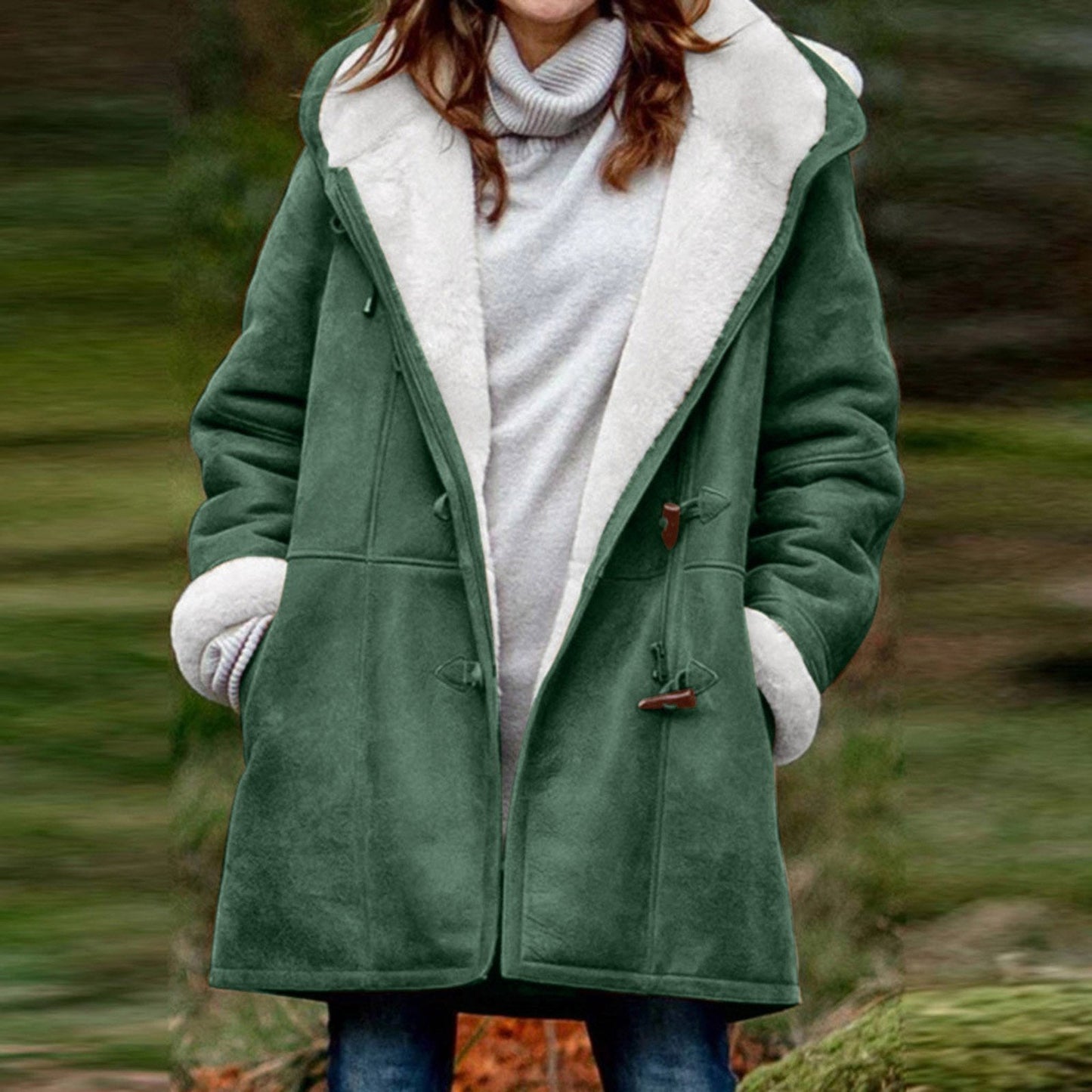 Stilzeits | Warme & Kuschelige Fleece-Damenjacke mit Kapuze