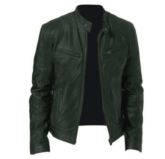 Nigel: Herren-Zip-Jacke aus veganem Leder