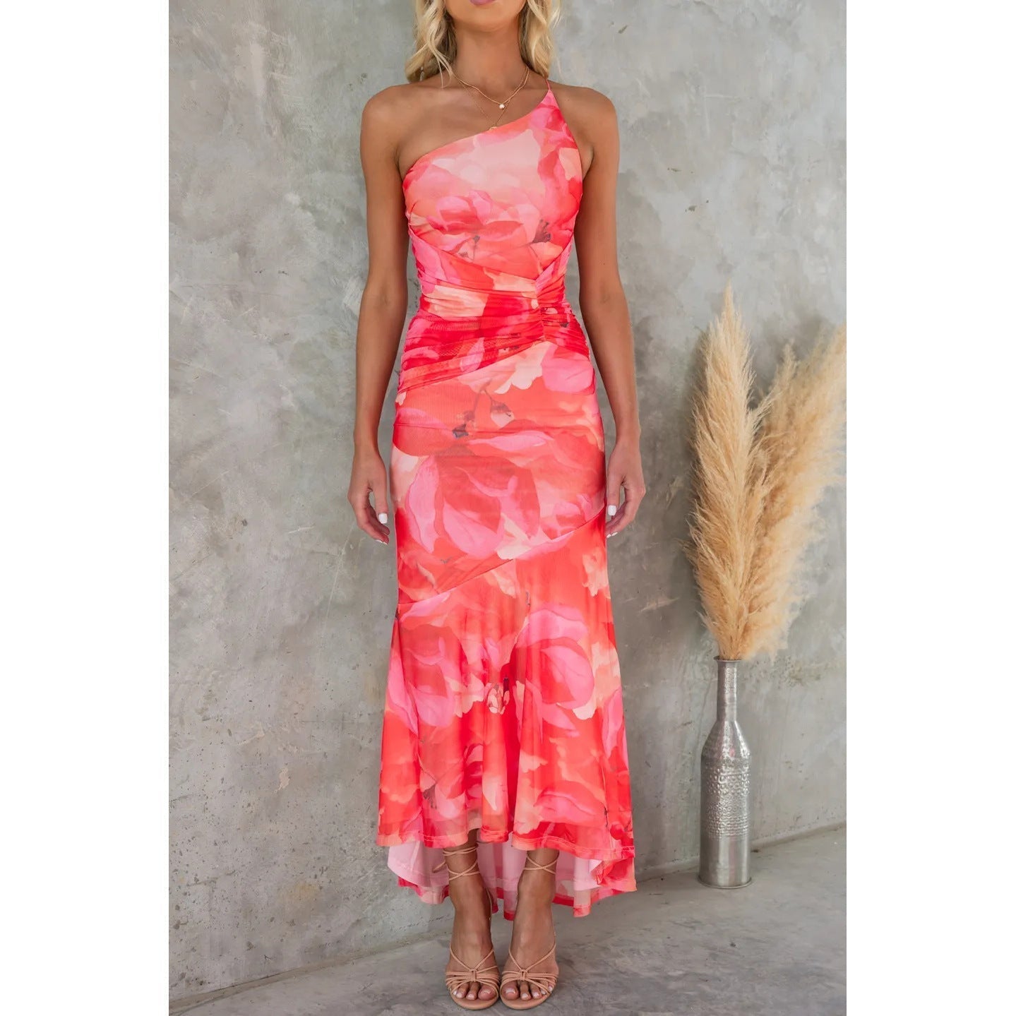 Fudus | Floral Print One Shoulder